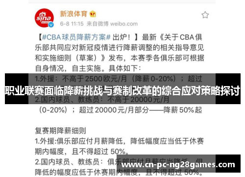 职业联赛面临降薪挑战与赛制改革的综合应对策略探讨 职业联赛面临降薪挑战与赛制改革的综合应对策略探讨